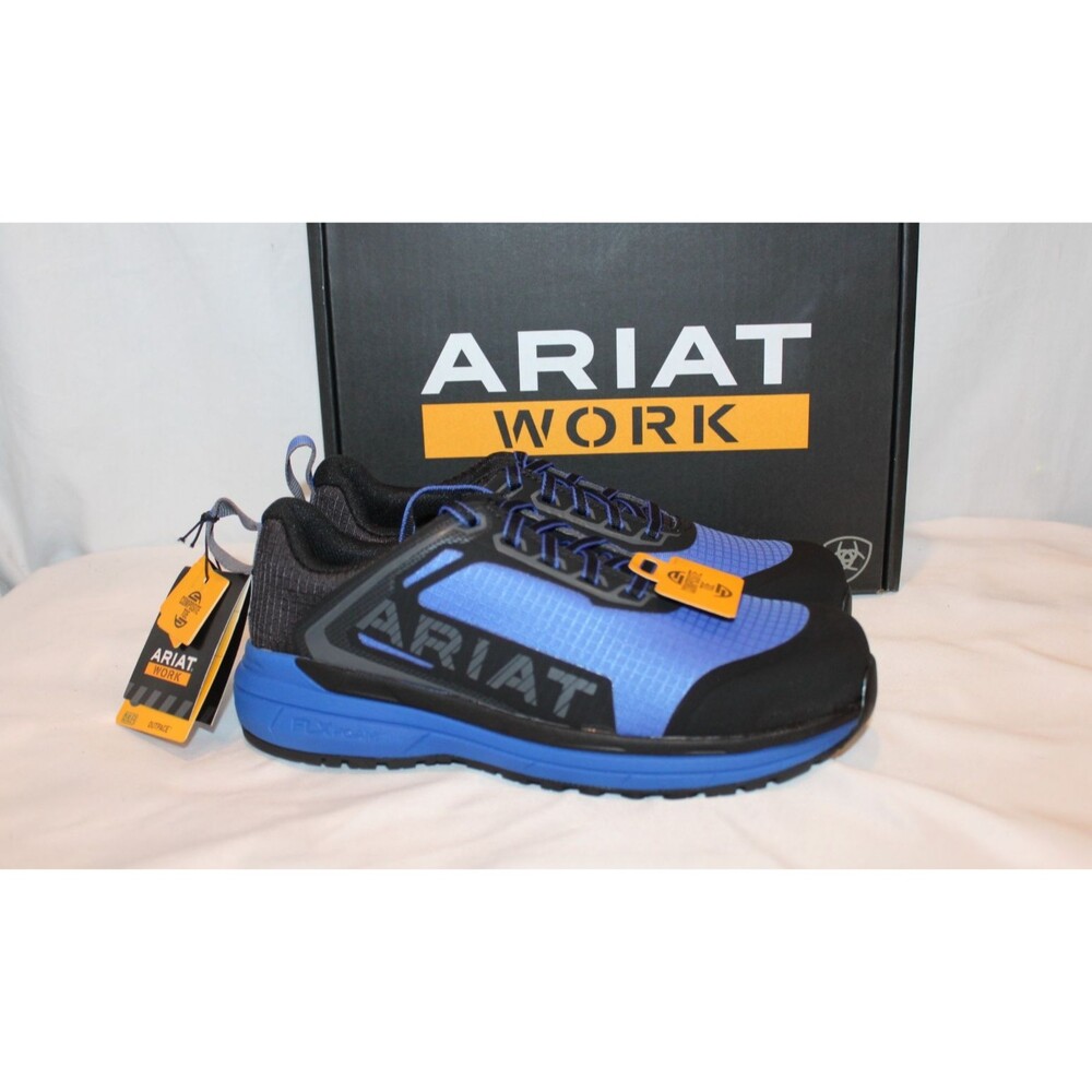 ARIAT Women's Outpace Day One Safety Composite Toe Work Shoes Blue Black Sz 7.5